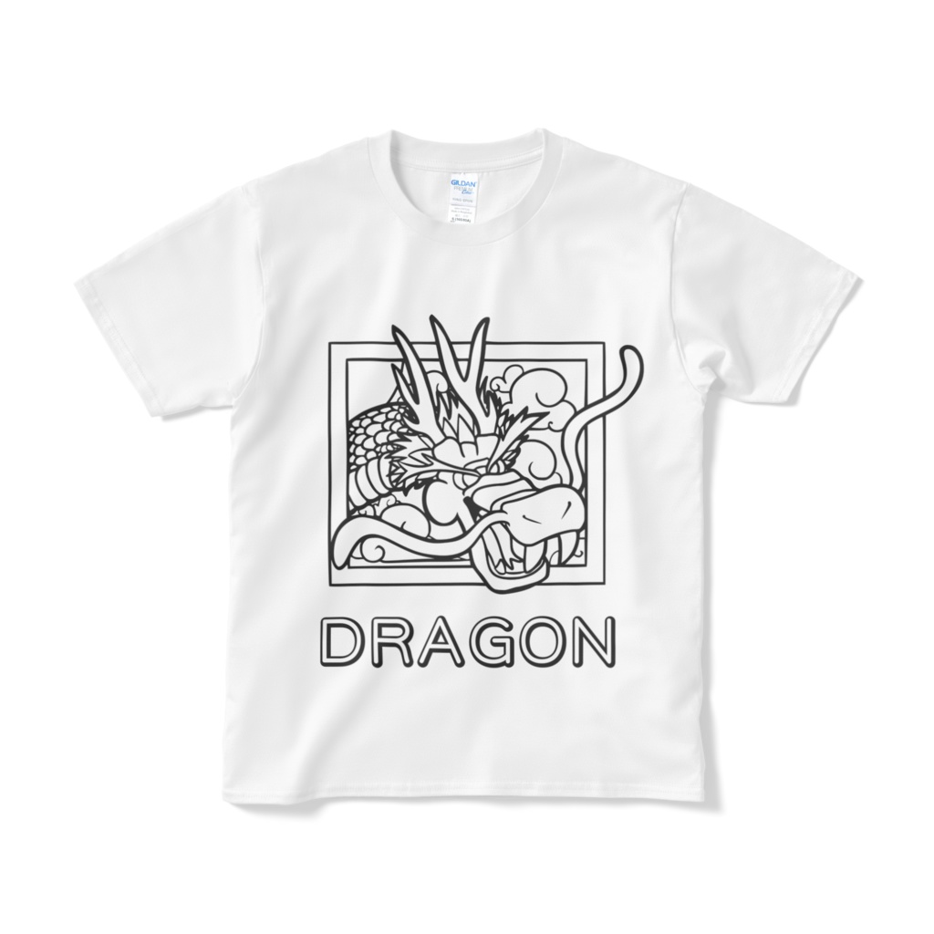 龍8の塗り絵Tシャツ