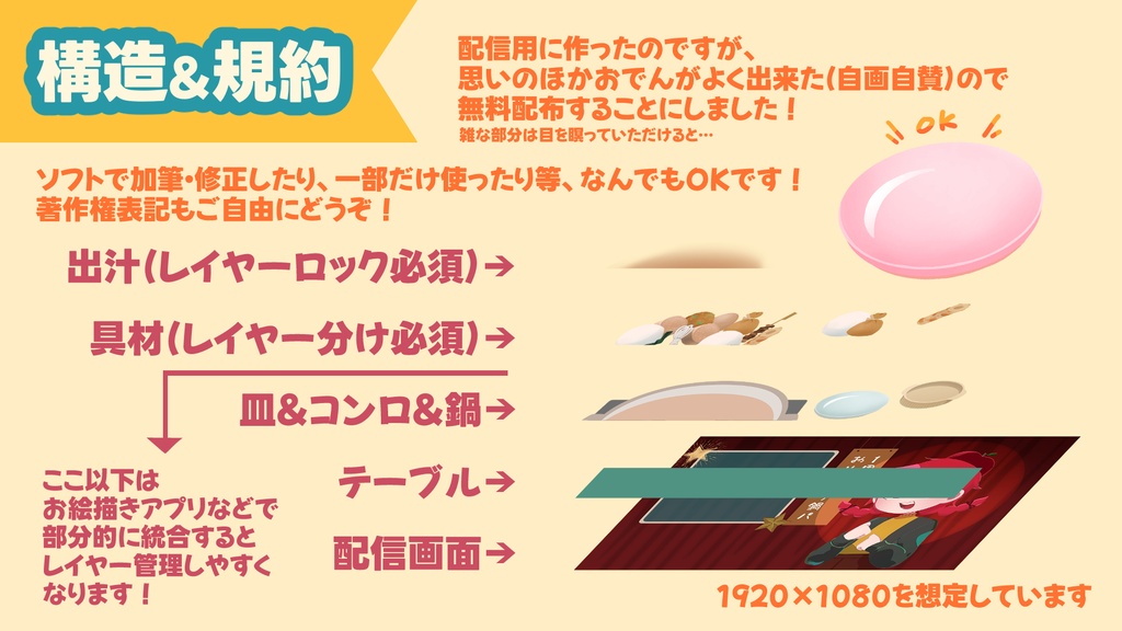【商用可/無料配布】配信用おでんセット