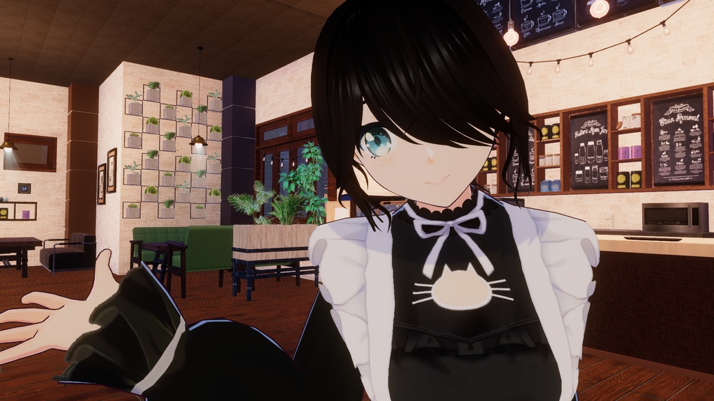 【VRoid】猫メイド服【2024/05/26更新】+バレンタイン用衣装