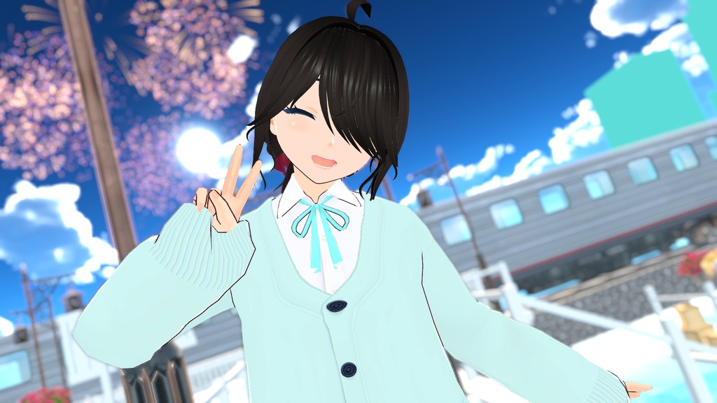 【無料配布】チョコミント風の制服