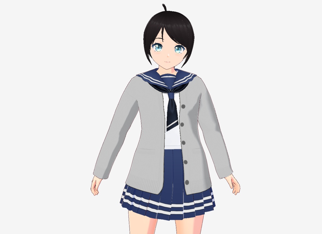 【無料配布】セーラー服+カーディガン【VRoid】