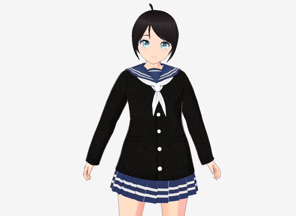 【無料配布】セーラー服＋カーディガン【VRoid】