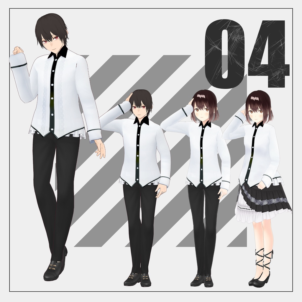 ゴスロリ風衣装【VRoid】（2025/07/19　修正)