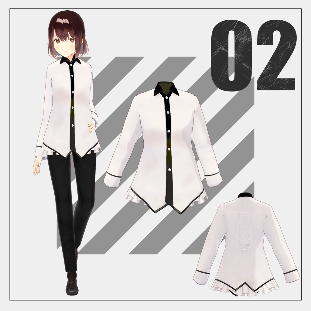 ゴスロリ風衣装【VRoid】(2025/07/19 修正)