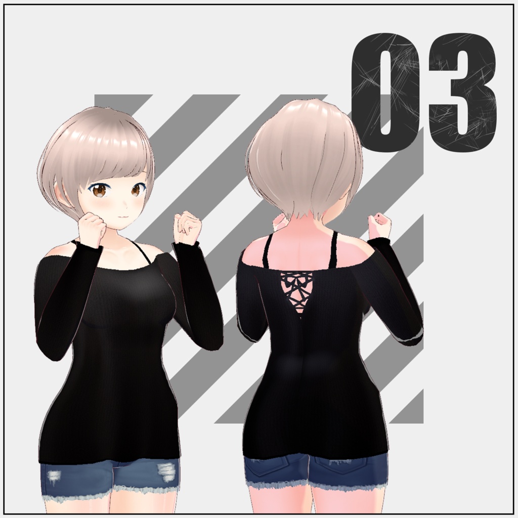 肩だしシャツ【11/30更新 クリスマス仕様追加】