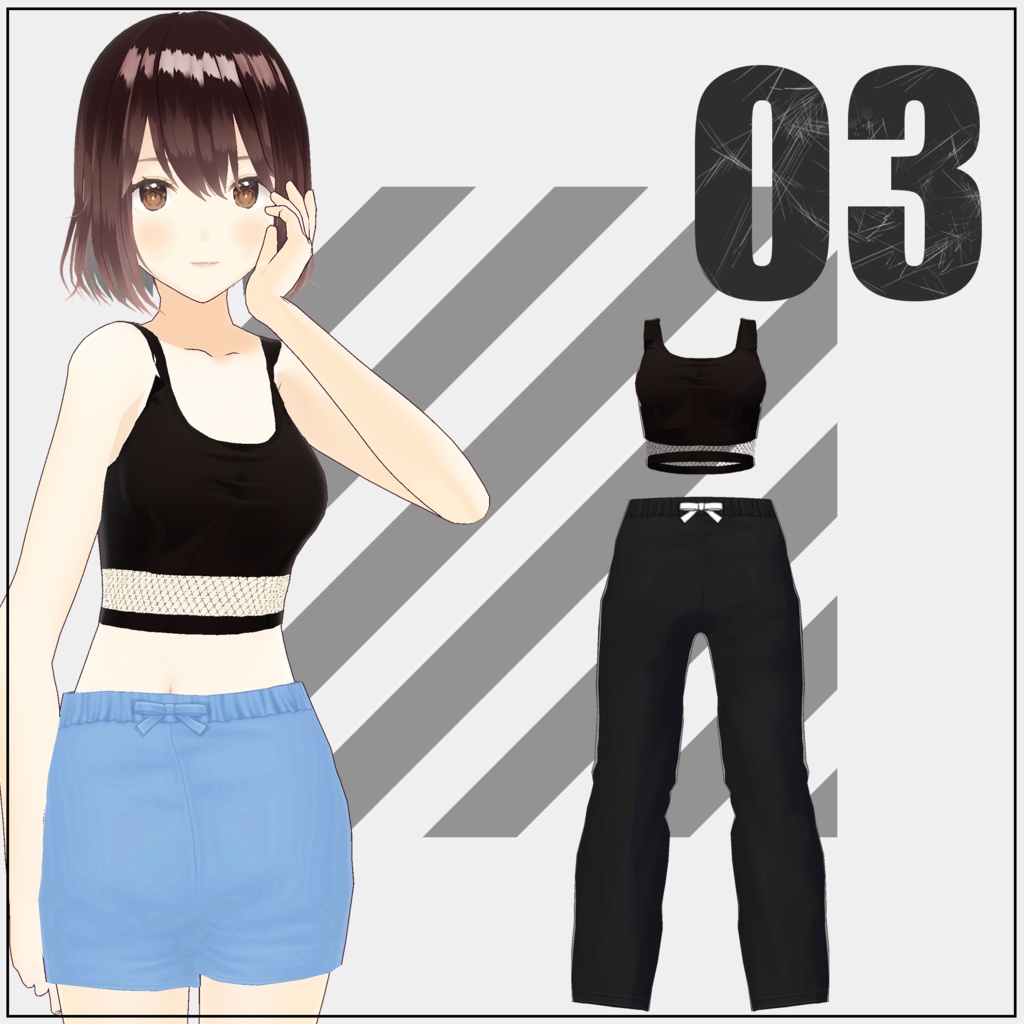 【無料】デザインTシャツ (adasinoTshirt (化野Tシャツ))【VRoid 】