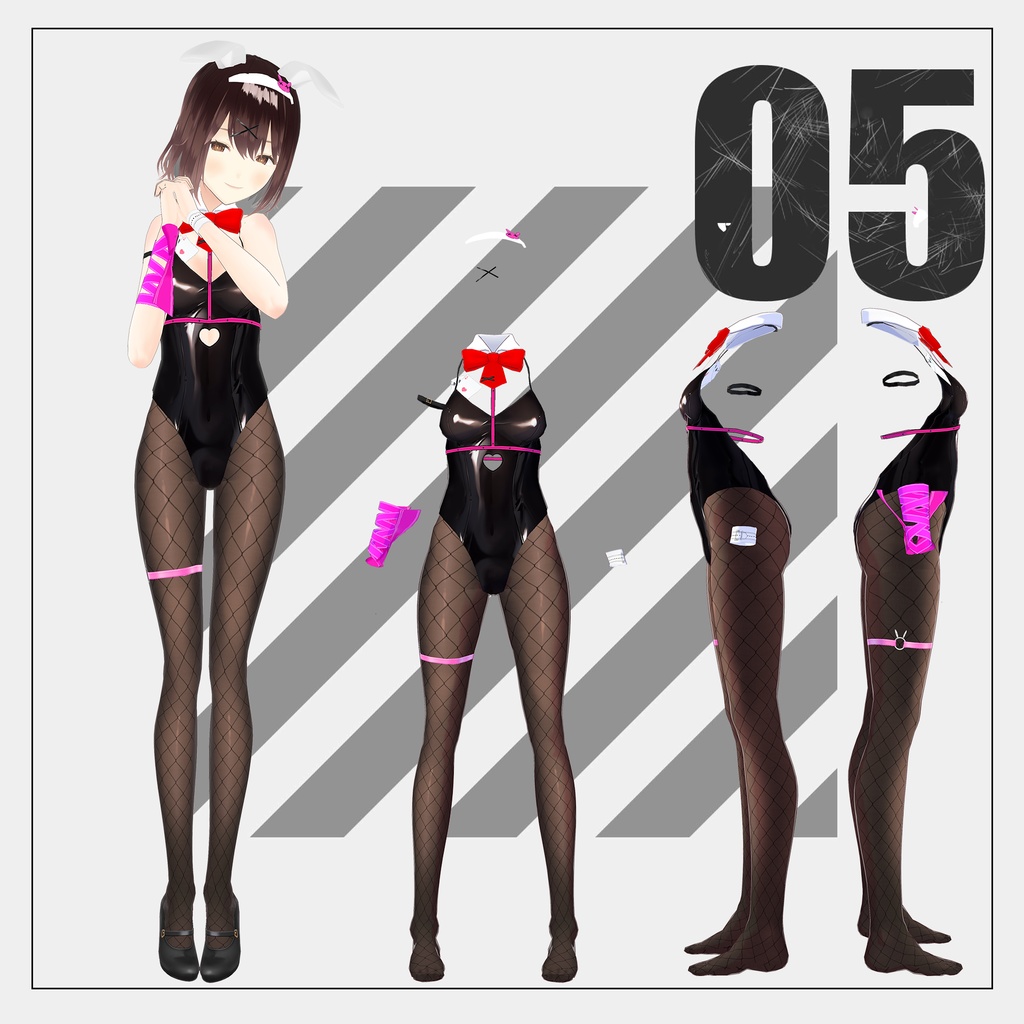 バニースーツ+ラビットホール風バニースーツ追加