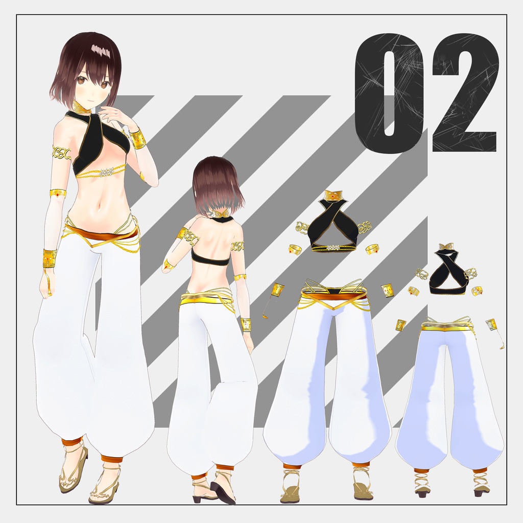 アラビアン風衣装【VRoid】