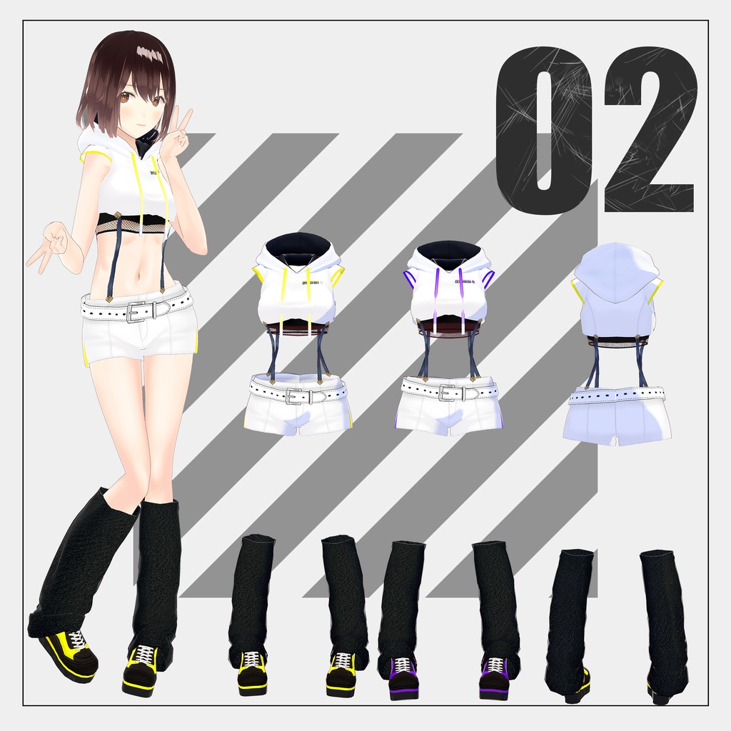 スポーツパーカー【VRoid】