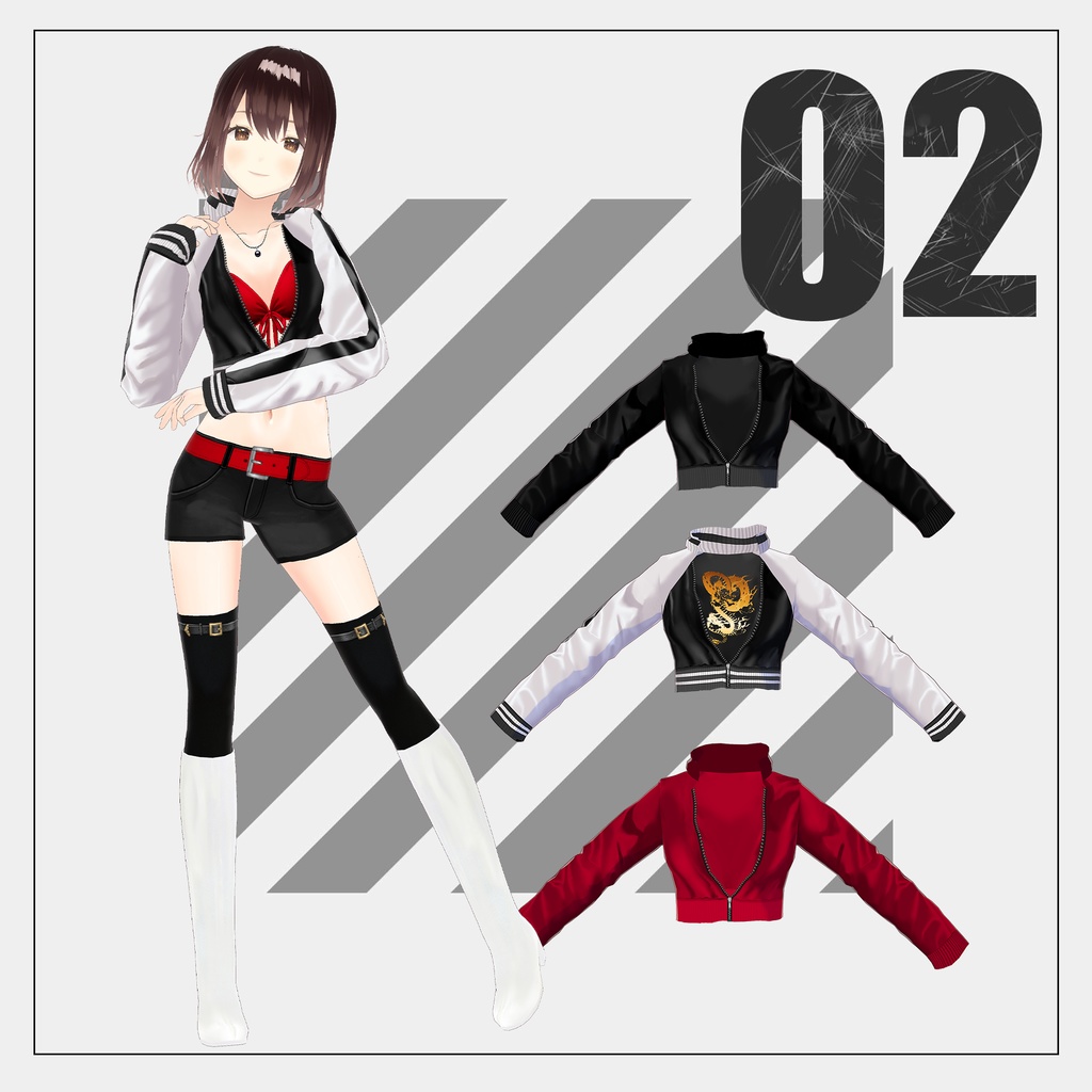 ジャケットコーデ【VRoid】