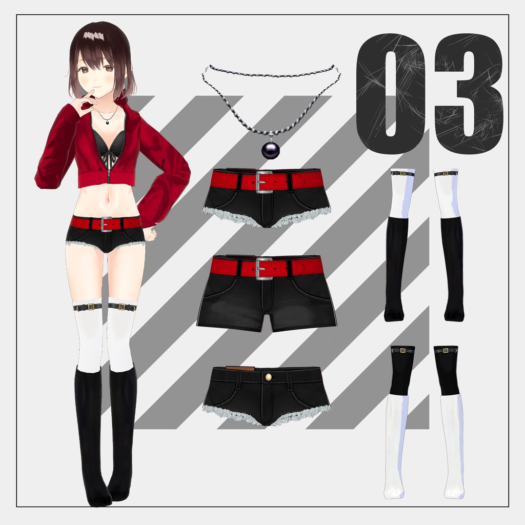 ジャケットコーデ【VRoid】