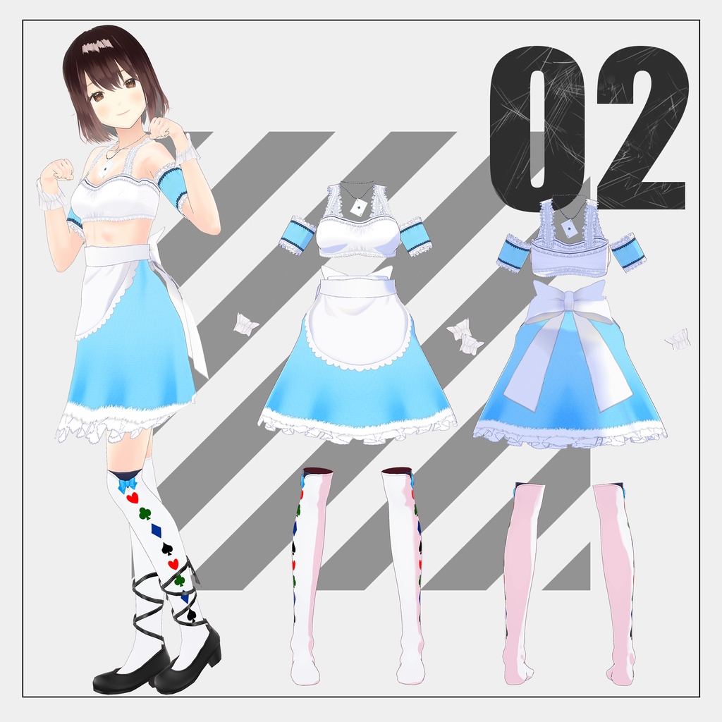 アリスモチーフの衣装【VRoid】