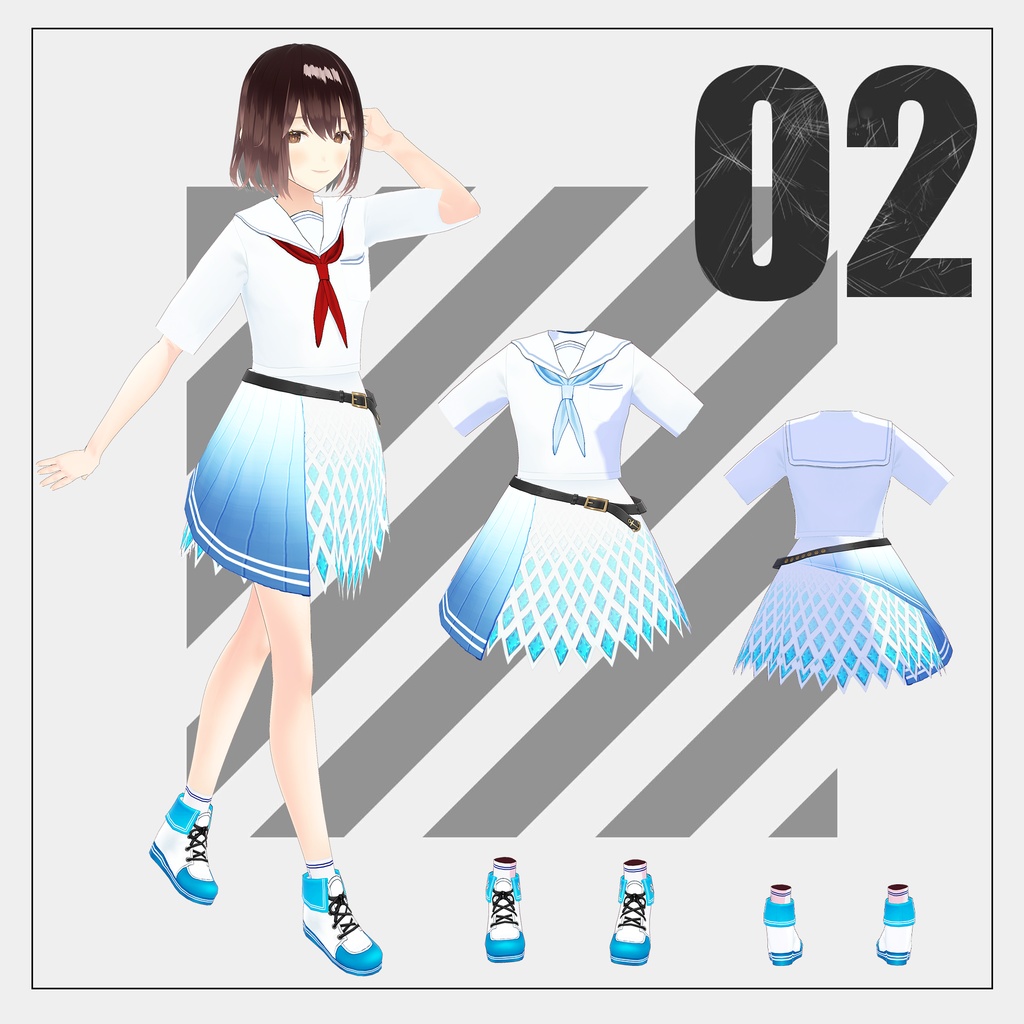 セーラー服/sailor suit【VRoid】