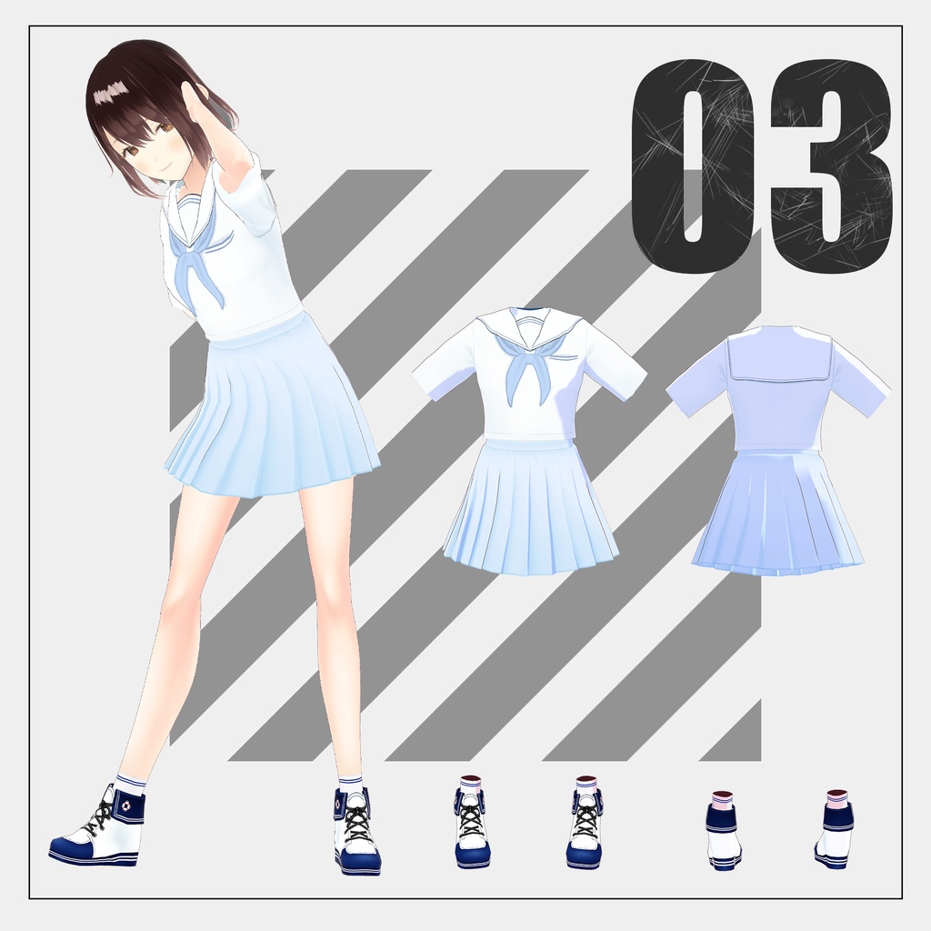 セーラー服/sailor suit【VRoid】