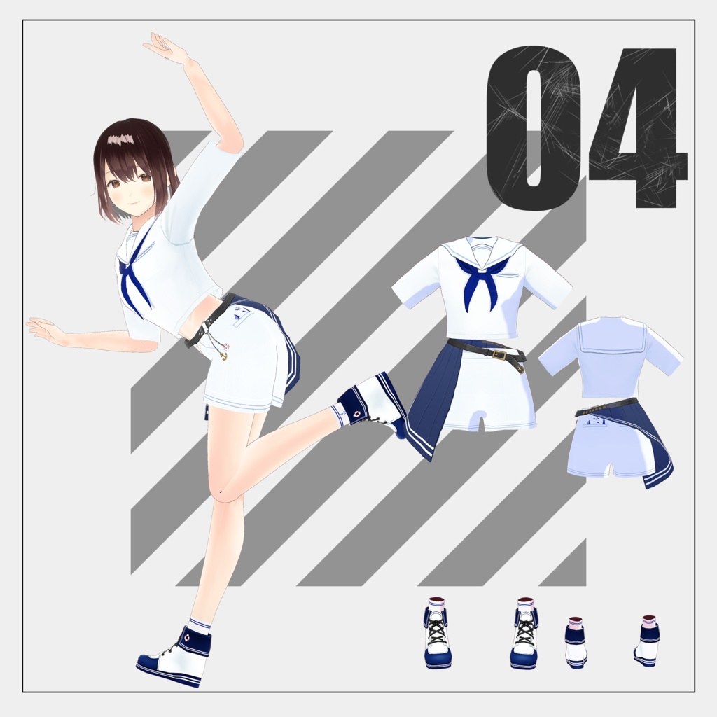 セーラー服/sailor suit【VRoid】