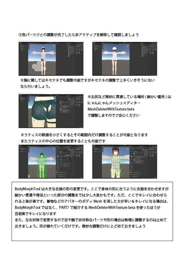 【無料】VRoidボディに3D衣装着用解説書