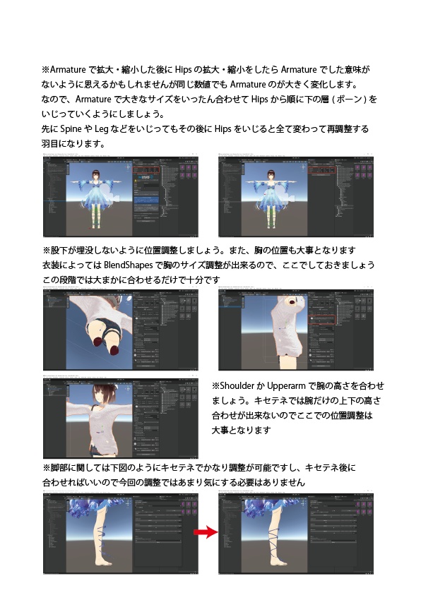 【無料】VRoidボディに3D衣装着用解説書