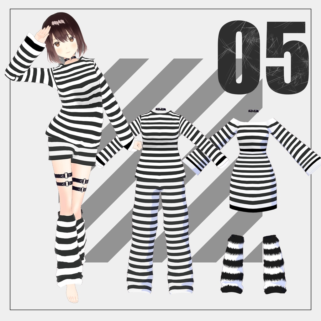 囚人服/prisoner uniform【VRoid】