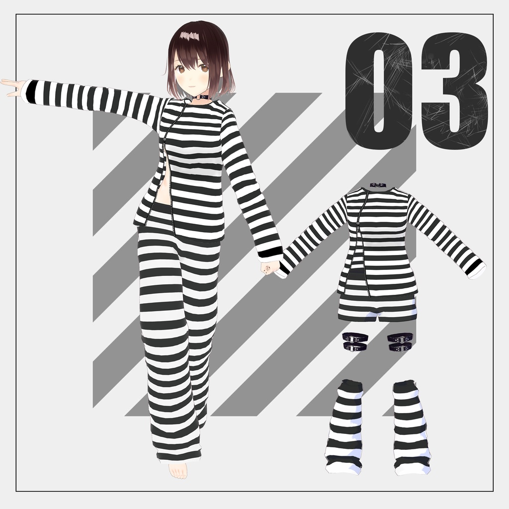 囚人服/prisoner uniform【VRoid】
