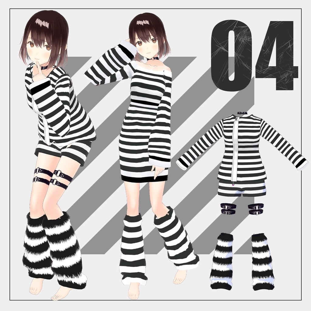囚人服/prisoner uniform【VRoid】