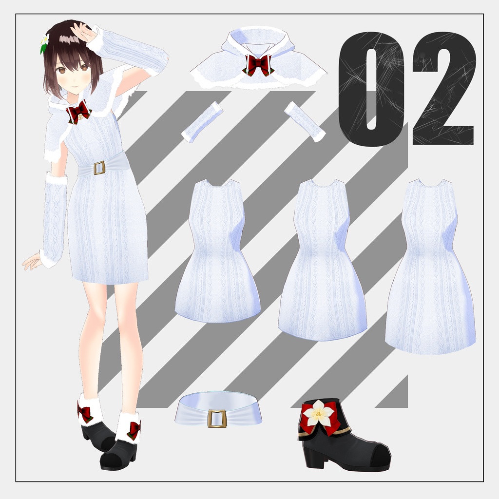 クリスマス風冬服【VRoid】