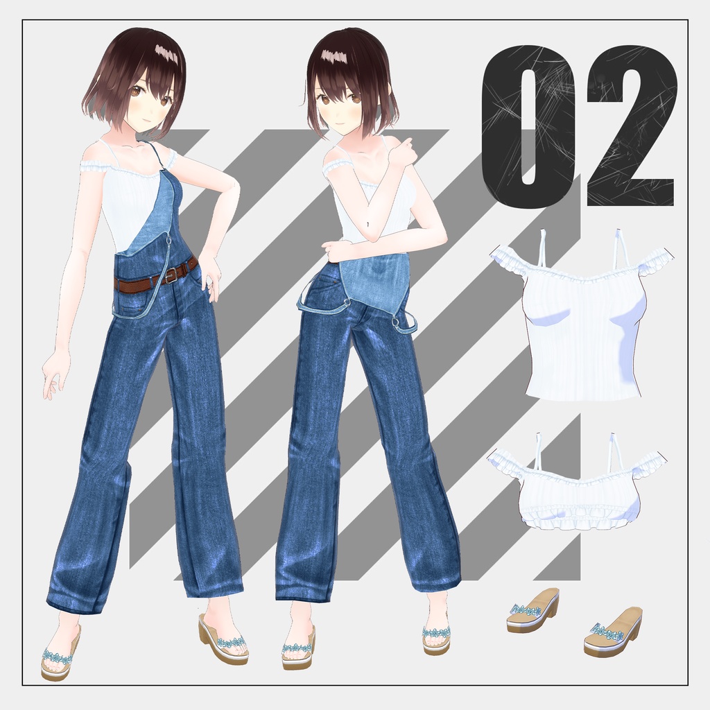 サロペット【VRoid】