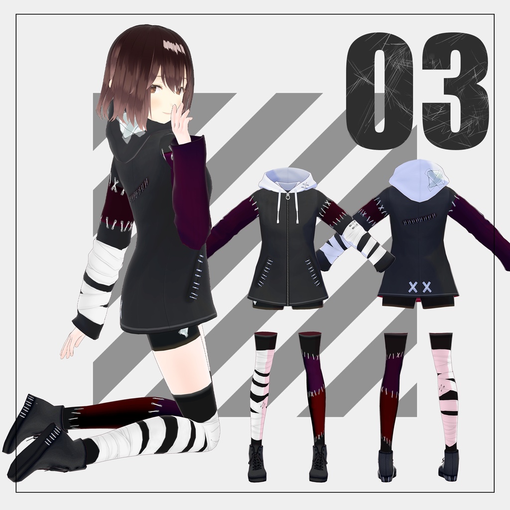 病みかわパーカー【VRoid】