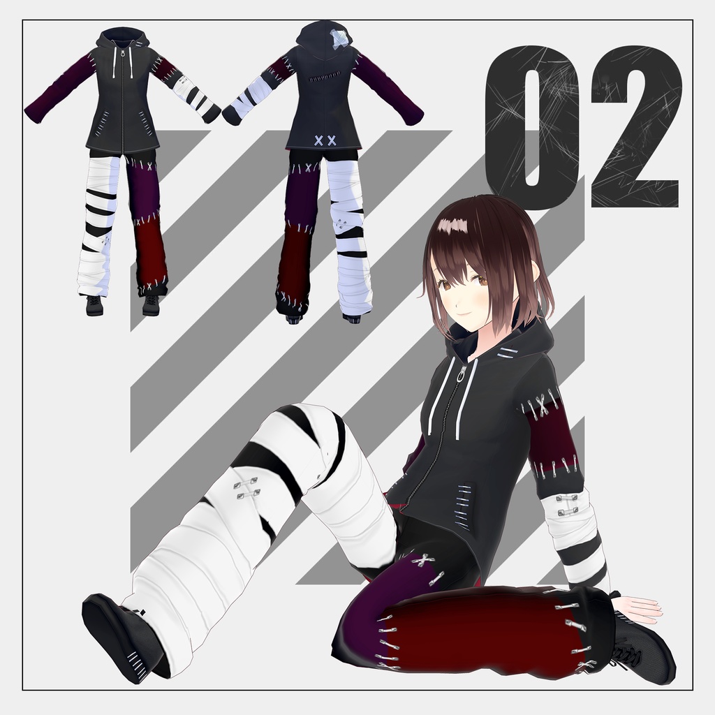 病みかわパーカー【VRoid】