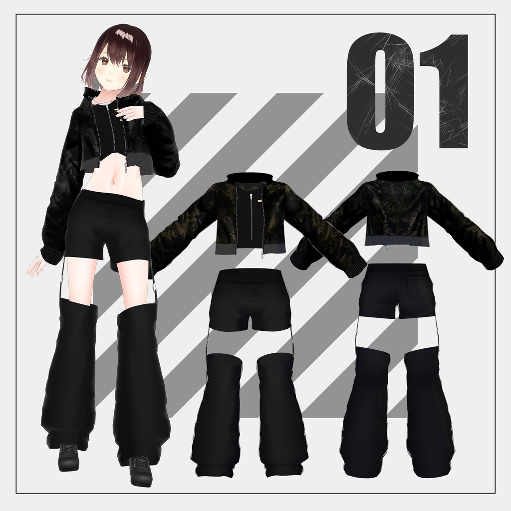 迷彩服【VRoid】