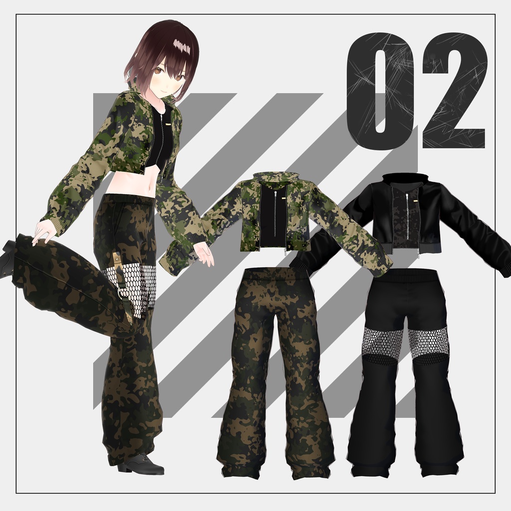 迷彩服【VRoid】