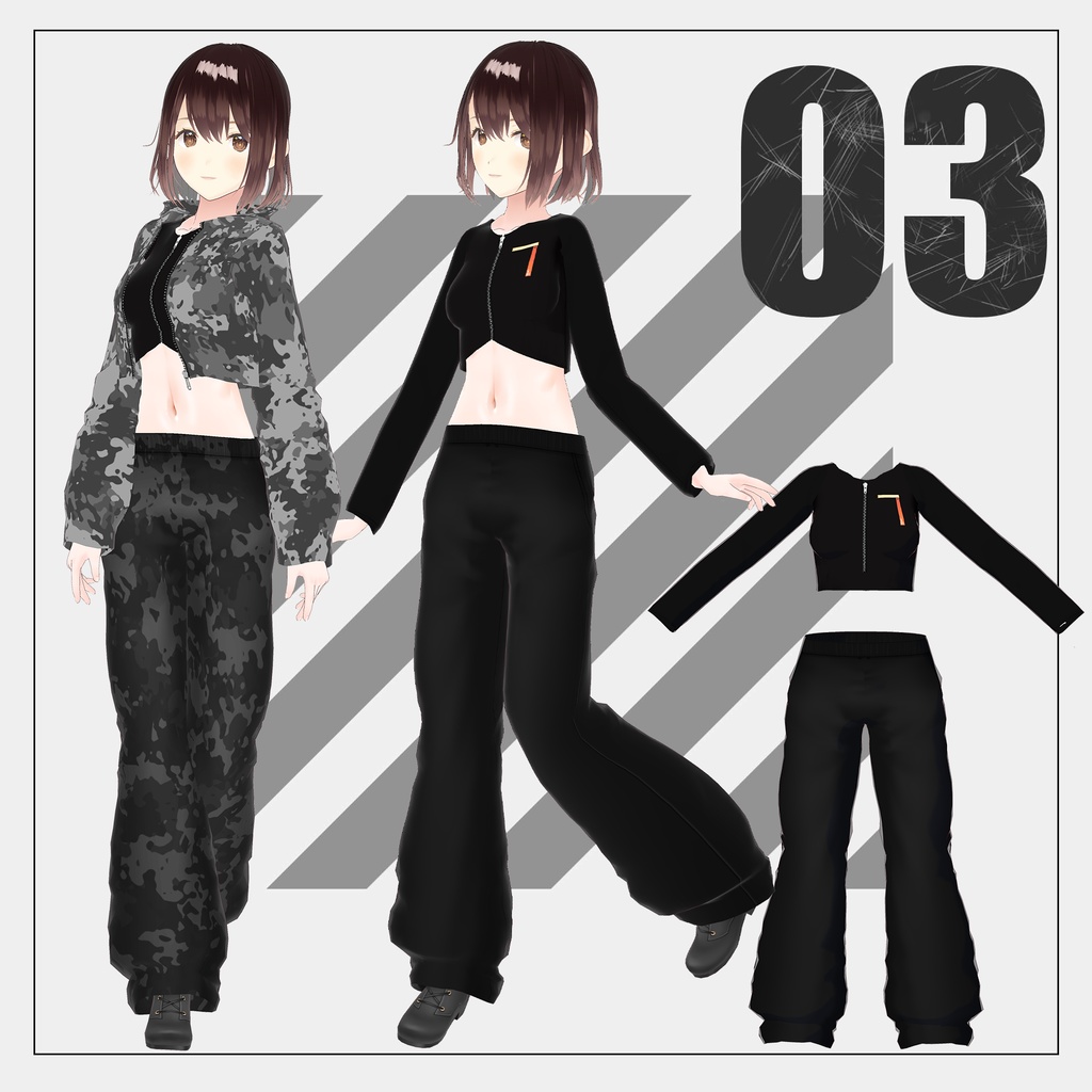 迷彩服【VRoid】