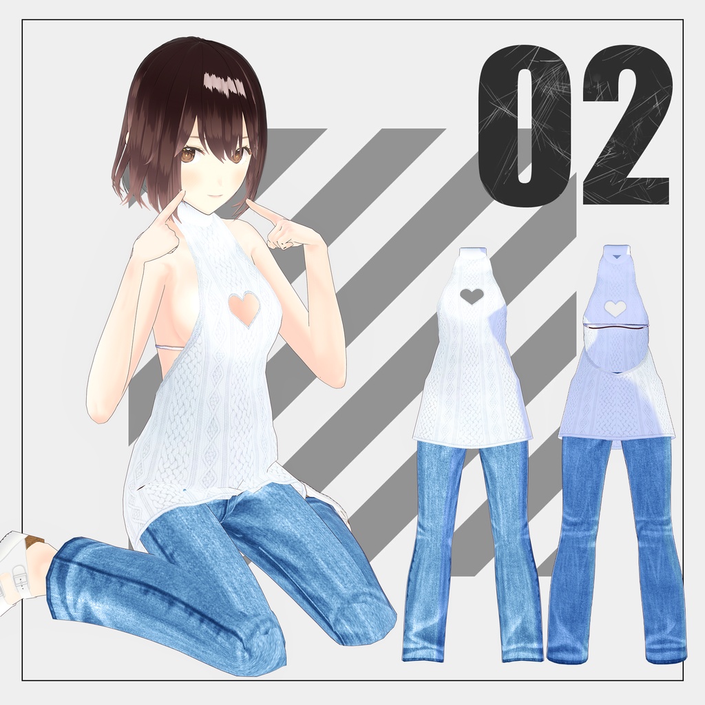 例の清楚なセーター【VRoid】