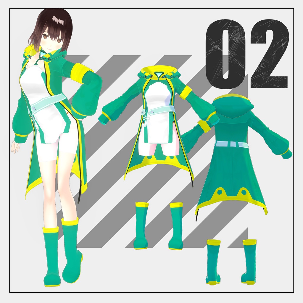 レインコート【VRoid】