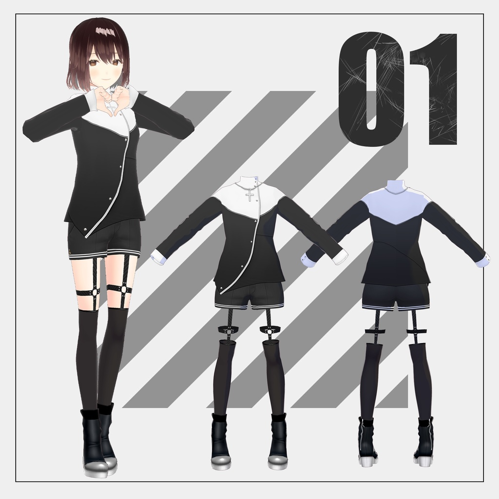 【08/01まで期間限定無料】少年少女修道服【VRoid】
