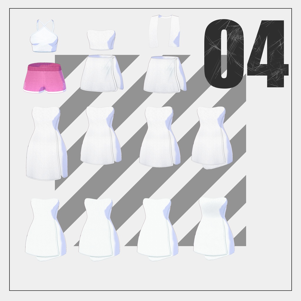 サウナ水着&バスタオル【VRoid】