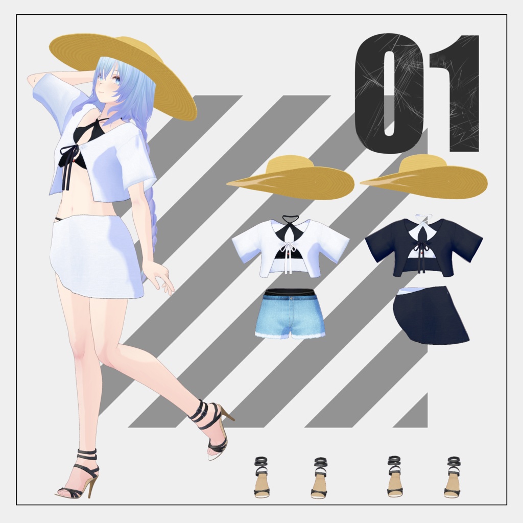 【1/25まで100円】常夏【VRoid】