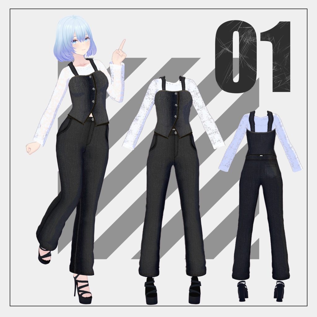 【4/18まで100円】デニム【VRoid】