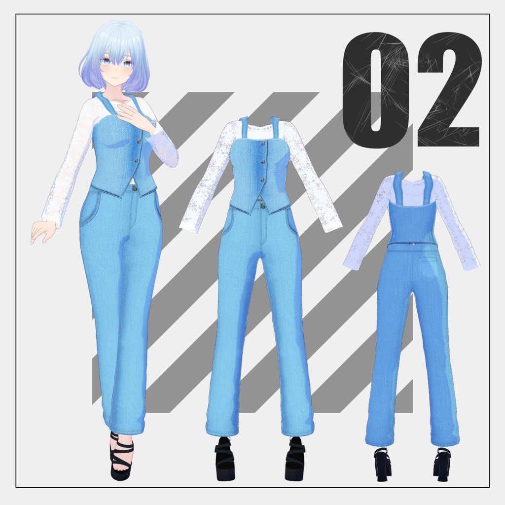 【4/18まで100円】デニム【VRoid】