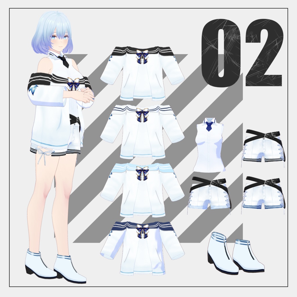 【5/3まで通常版100円】EarlySummerセーラー服【VRoid】