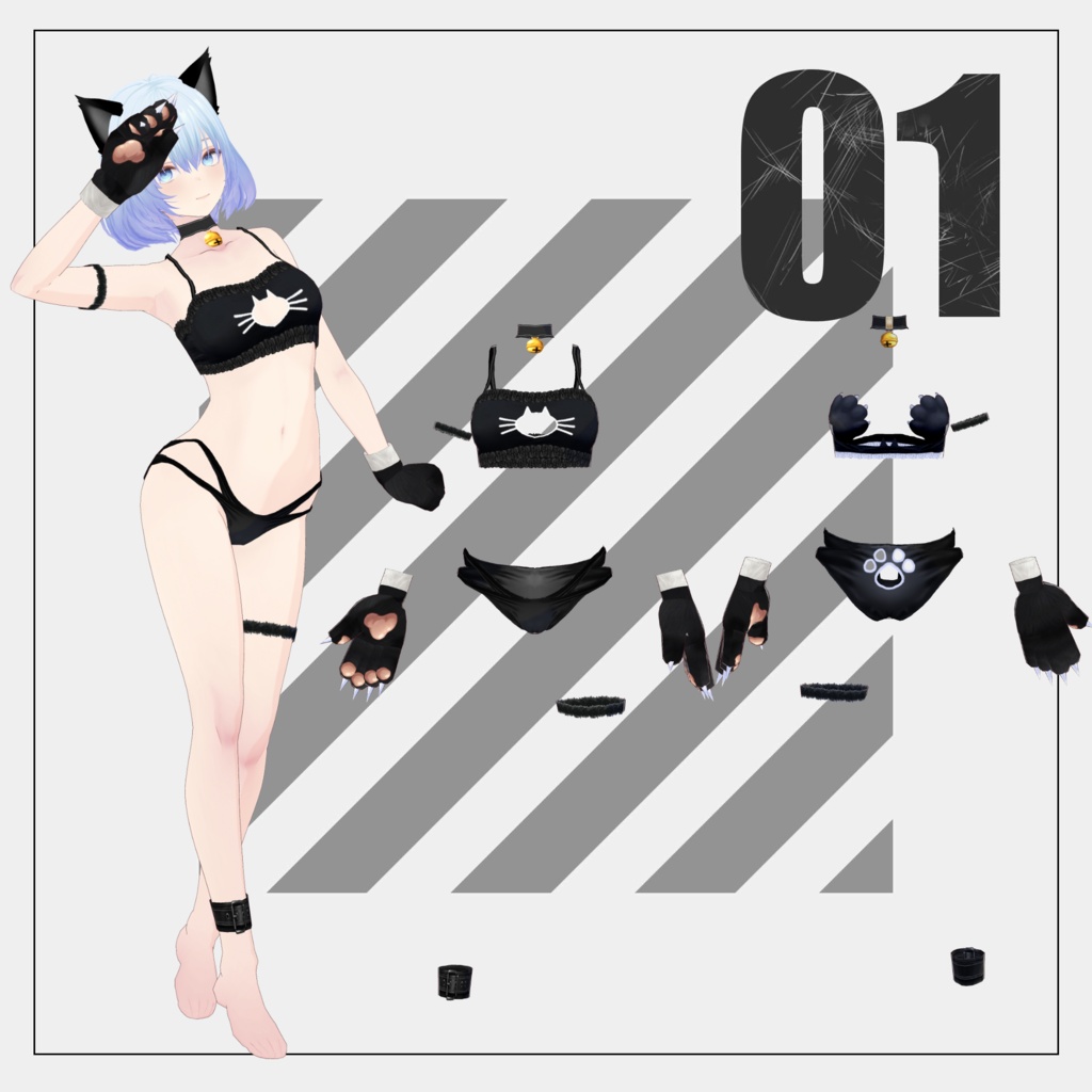 黒猫【VRoid】