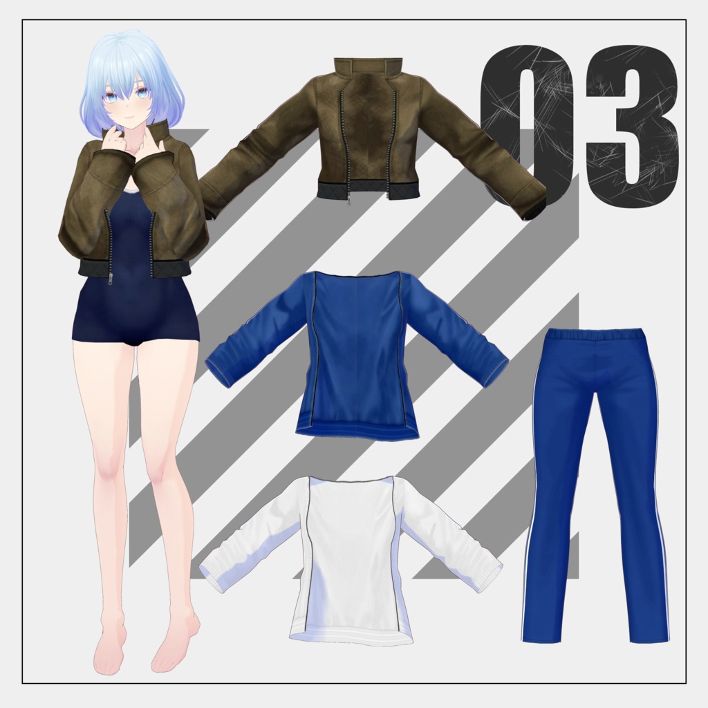 【10/25まで100円】競泳水着【VRoid】