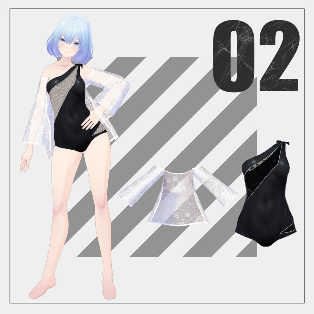 【10/25まで100円】競泳水着【VRoid】