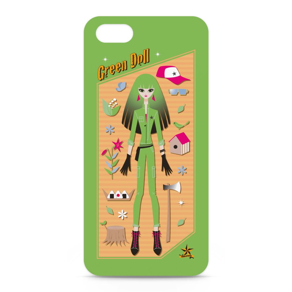 GREEN DOLL iPhoneケース