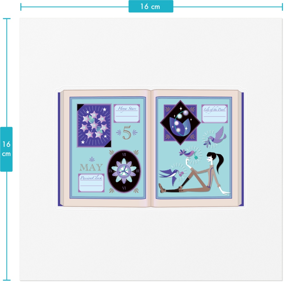 ブック型メッセージカードステッカー 5月