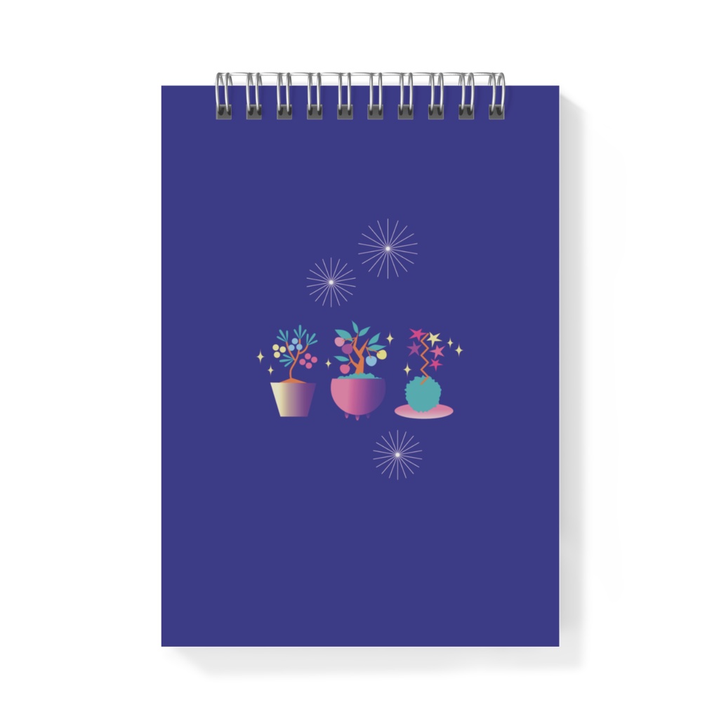 雑誌表紙風メモ帳 9月 “盆栽と観月”