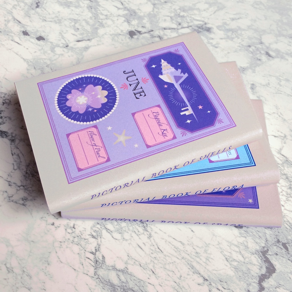 レトロ図鑑ブックカバー A4サイズデータ 3種セット