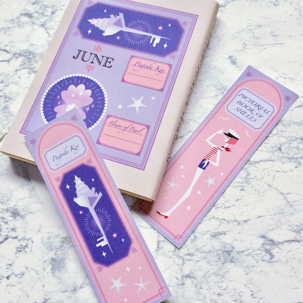 レトロ図鑑しおり6枚セット ハガキサイズデータ