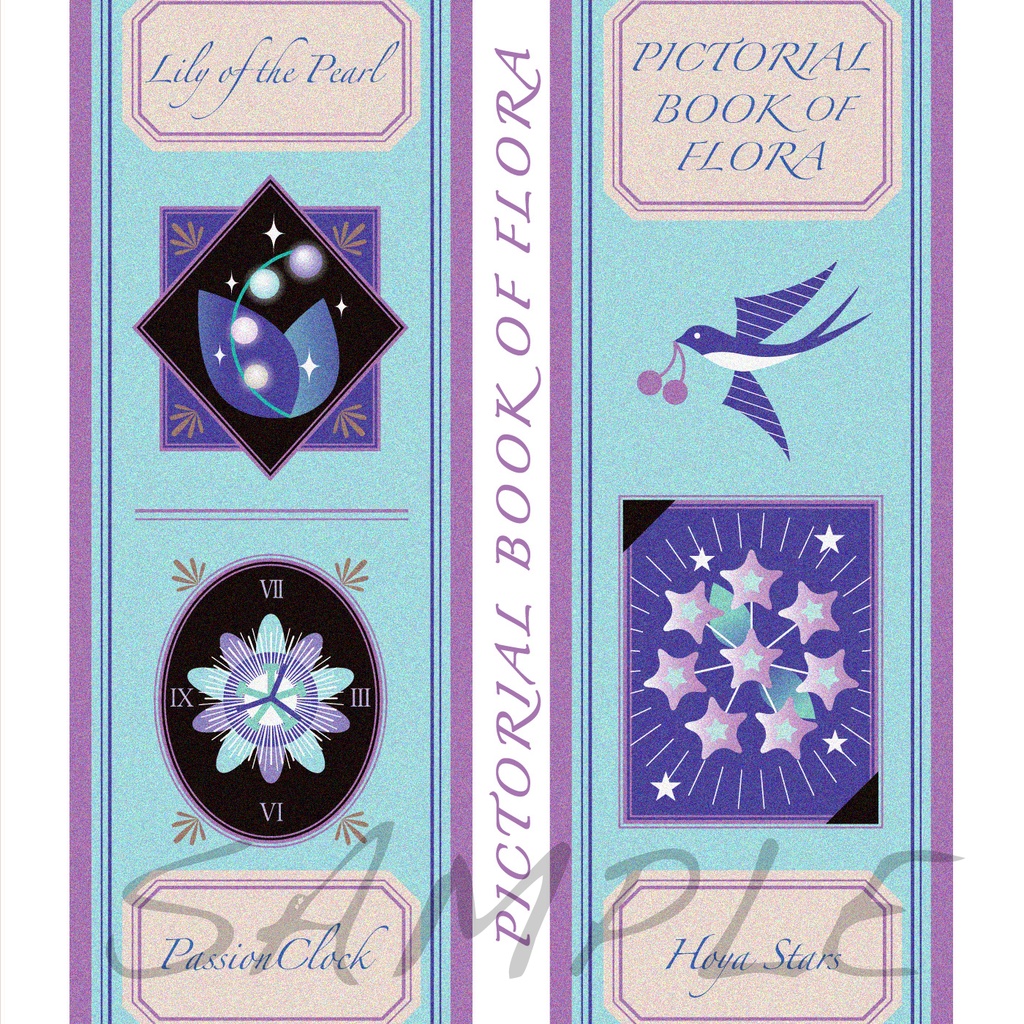 レトロ図鑑しおり6枚セット ハガキサイズデータ