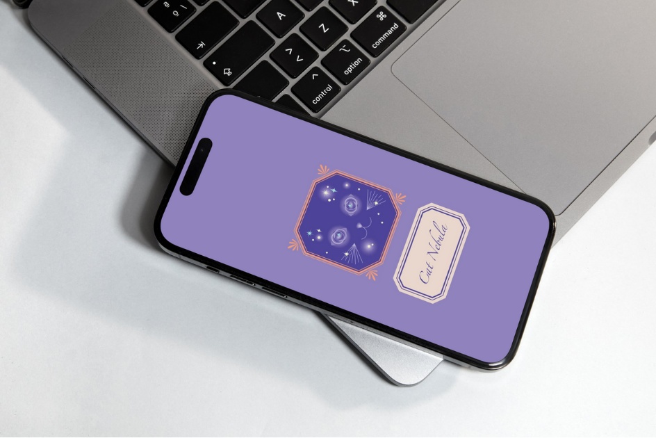 スマホ壁紙6枚セット レトロ図鑑風(植物/貝殻/宇宙)