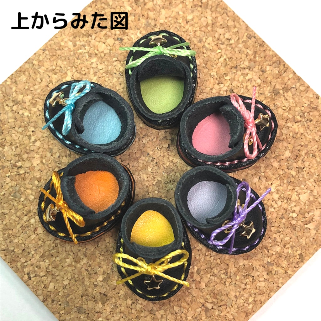 星チャーム付厚底靴【10cmぬい靴】【ねんどろいどどーる靴】【オビツ11靴】